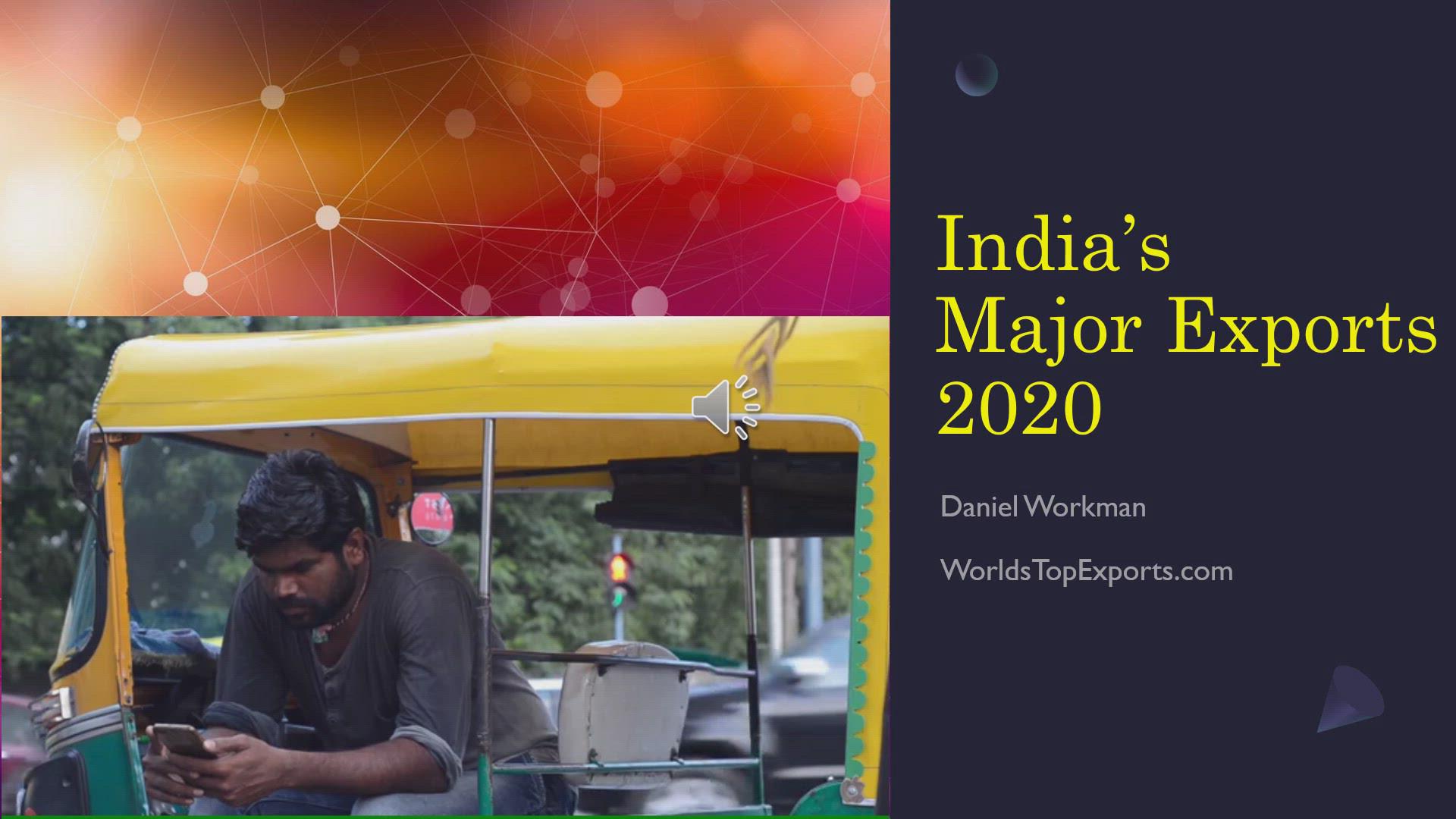 'Video thumbnail for India's Main Exports 2020'