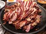 Sliced pork platter