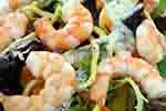 Shrimps in salad