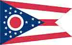 Ohio's state flag courtesy of FlagPictures.org