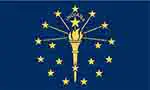 Indiania state flag courtesy of FlagPictures.org