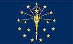 Indiania state flag courtesy of FlagPictures.org