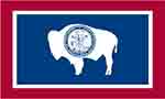 Wyoming state flag courtesy of FlagPictures.org