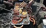 Outdoor barbecue of red meats