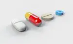 Vitamins pills and capsules
